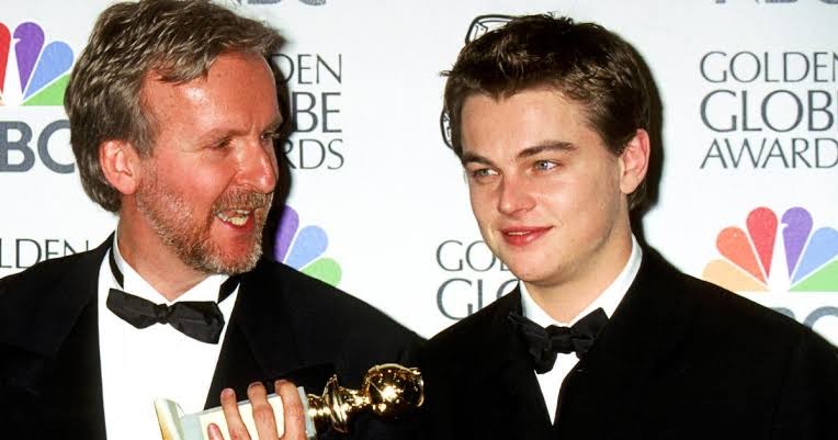 James Cameron and Leonardo DiCaprio