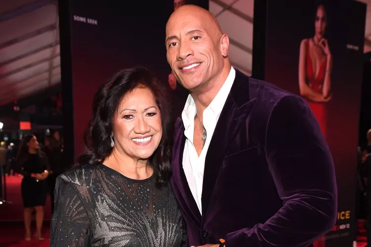 The Rock with his mother