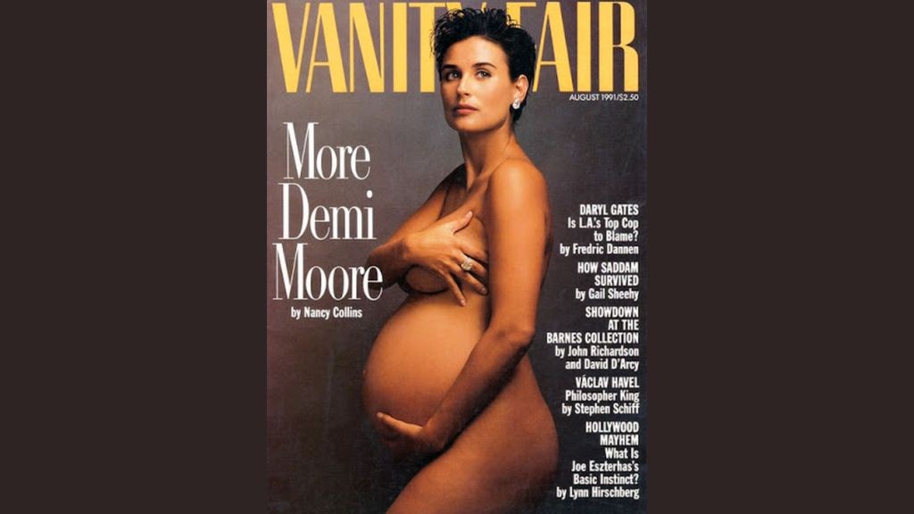 Demi Moore in the 1991 Vanity Fair Cover Page