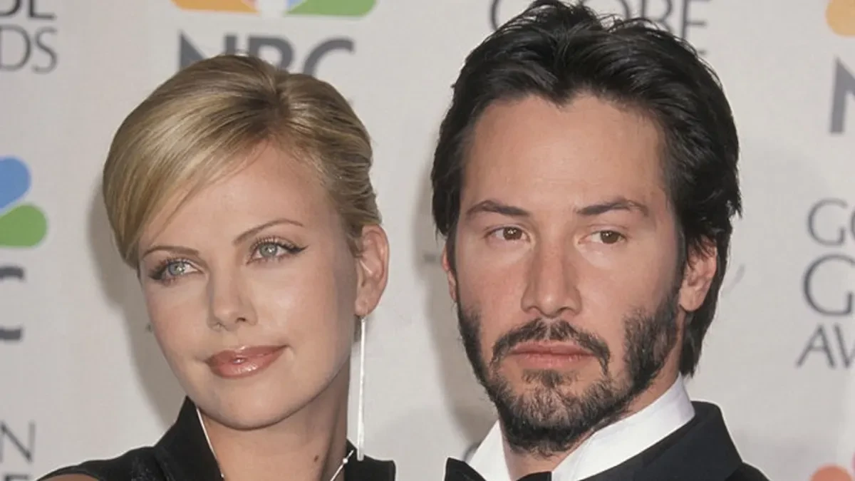 Keanu Reeves and Charlize Theron