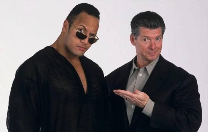 Dwayne Johnson and Vince McMahon