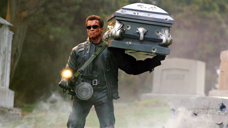 Arnold Schwarzenegger in a still from Terminator 3: Rise of The Machines