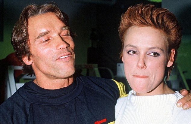 Arnold Schwarzenegger and Brigitte Nielsen