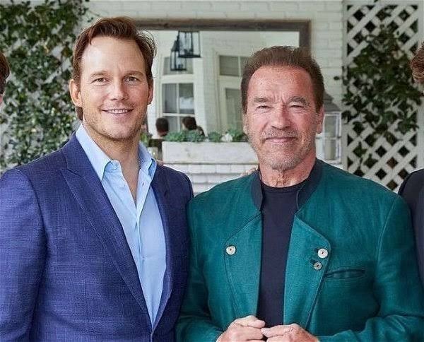 Chris Pratt and Arnold Schwarzenegger