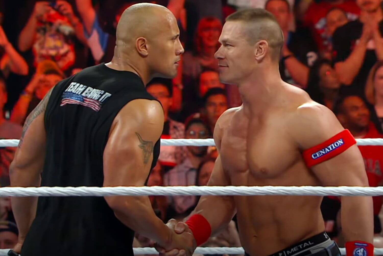 John Cena and Dwayne Johnson