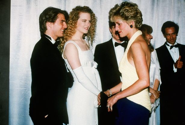 Diana, Princess of Wales met actors Tom Cruise and Nicole Kidman