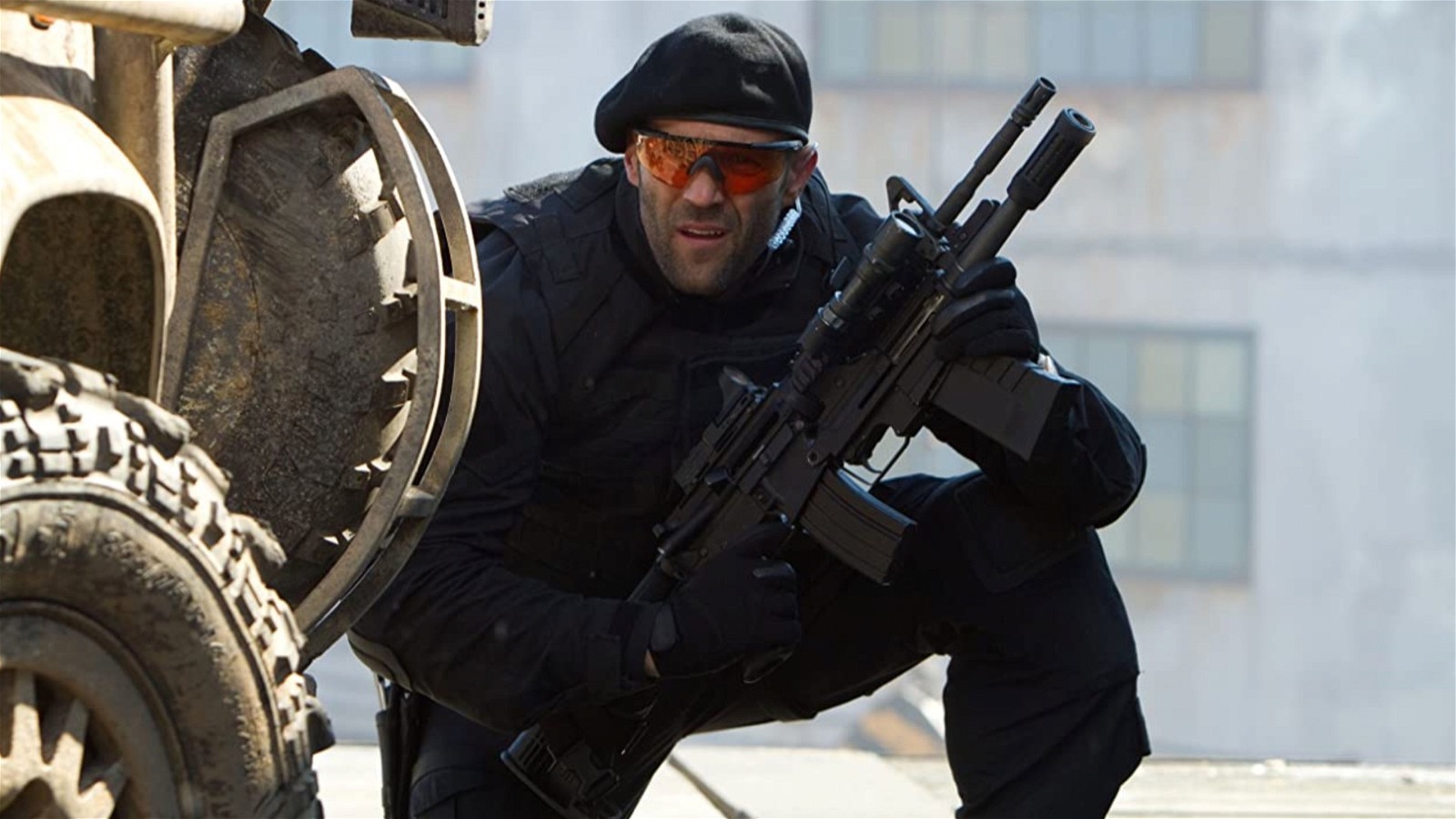Jason Statham as Lee Christmas in The Expendables