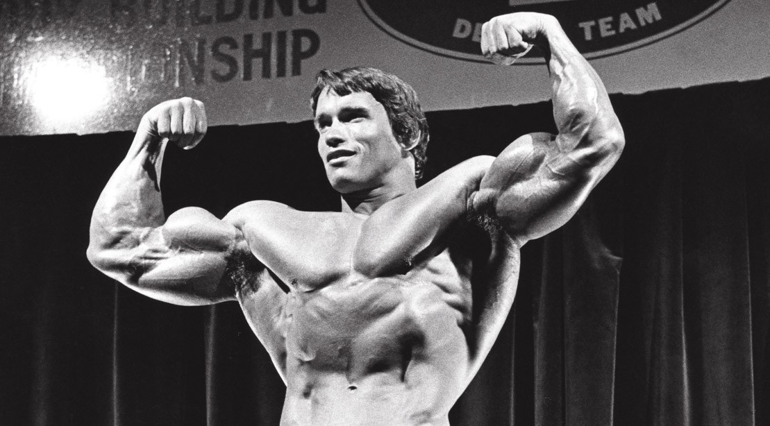Arnold Schwarzenegger in his bodybuilding days 