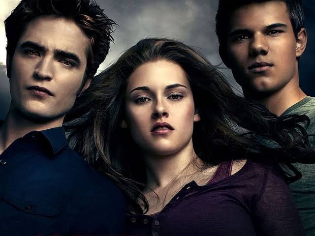 Robert Pattinson, Kristen Stewart, and Taylor Lautner in the Twilight saga