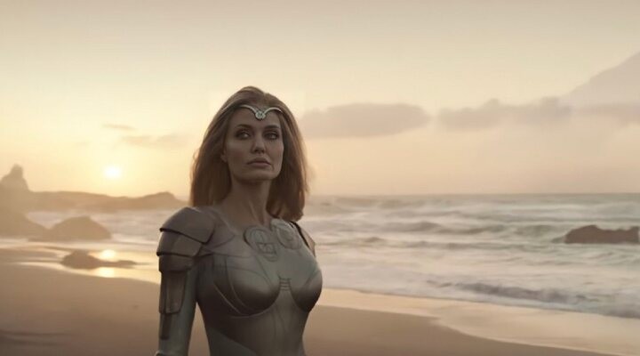 Angelina Jolie as Thena in a still from Eternals