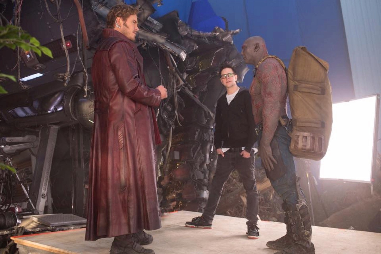 James Gunn on the set of Guardians of the Galaxy