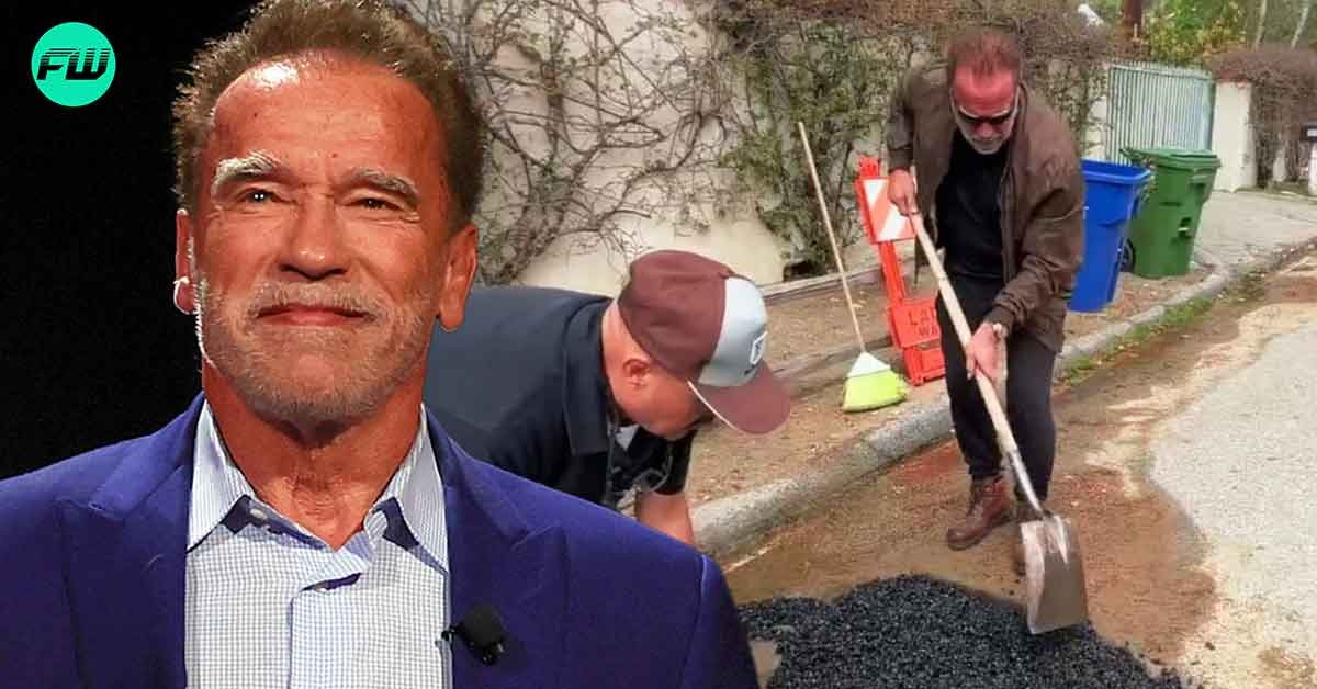 "It makes no difference to me": $450M Rich Arnold Schwarzenegger Disses Los Angeles, Repairs Pothole Himself He Kept Complaining About For Days