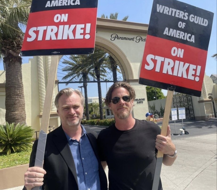 Christopher Nolan at the WGA strike