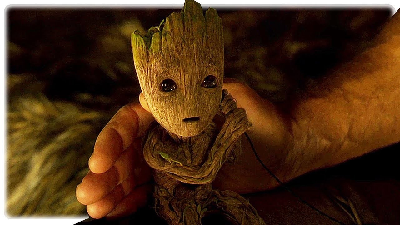 Baby Groot listens to music with Star-Lord in Vol 2