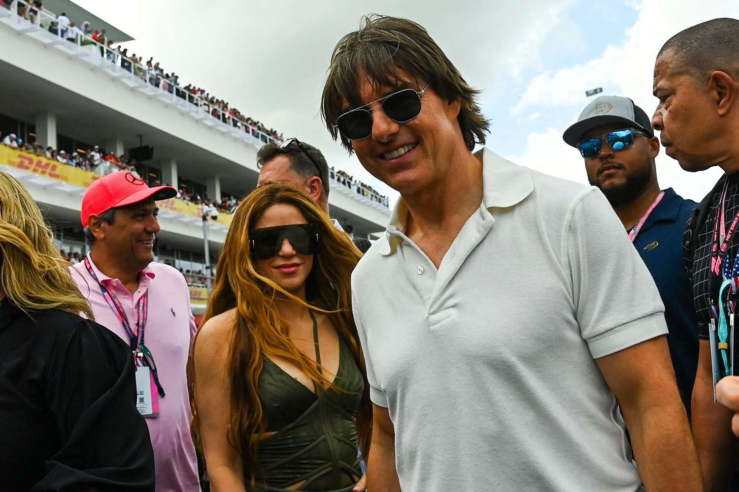 Tom Cruise with Shakira at the Formula 1 race