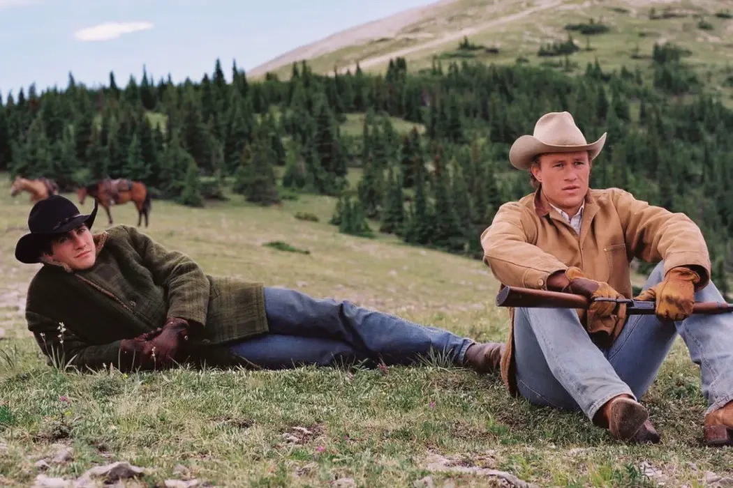 Heath Ledger and Jake Gyllenhaal in a still from Brokeback Mountain 