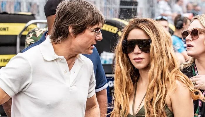 Shakira and Tom Cruise posed together at F1's Miami Grand Prix