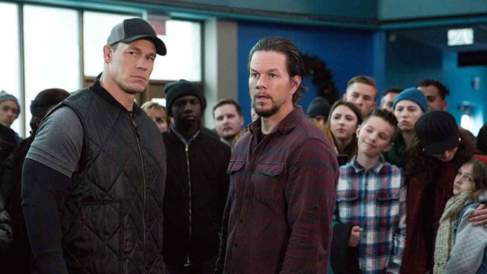 John Cena and Mark Wahlberg in a still from Daddy's Home 