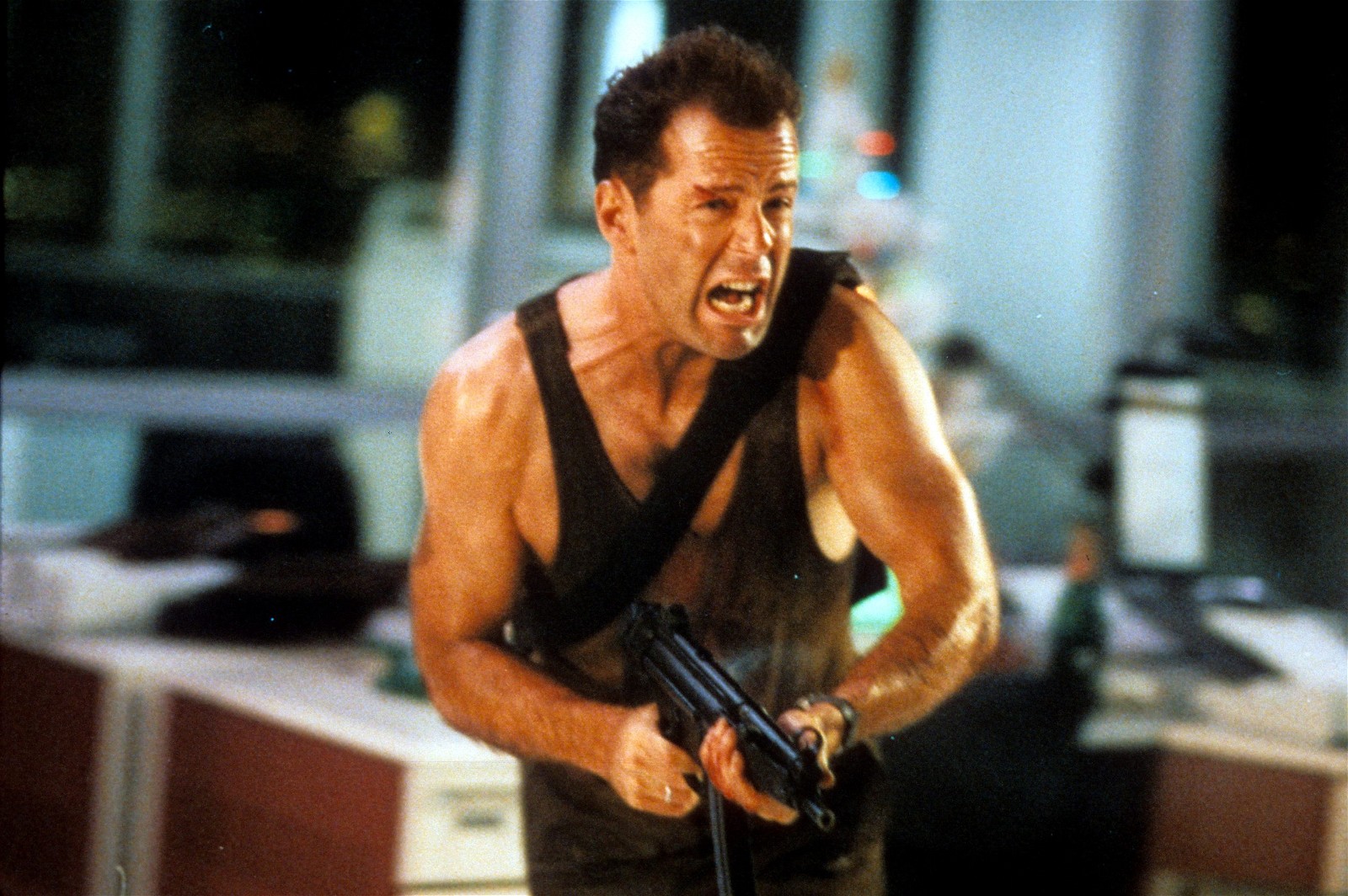 Bruce Willis in a still from Die Hard 