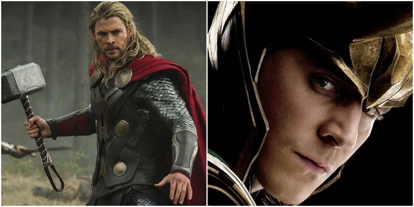 Chris Hemsworth (Thor) and Tom Hiddleston (Loki)