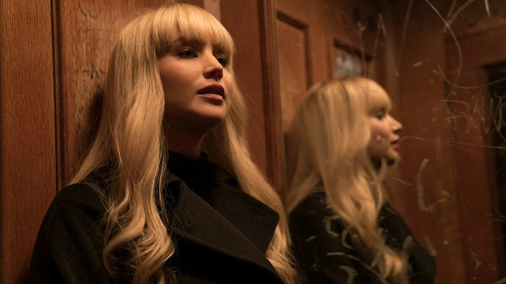Jennifer Lawrence in a still from Red Sparrow