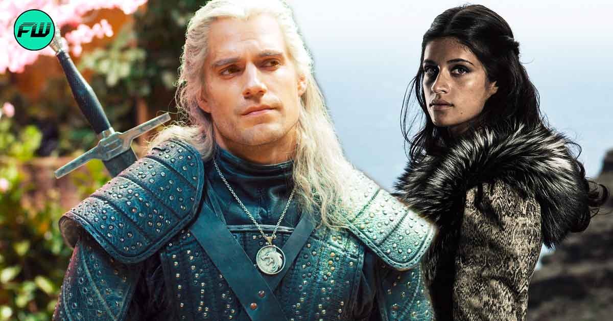 henry cavill and anya chalotra in the witcher
