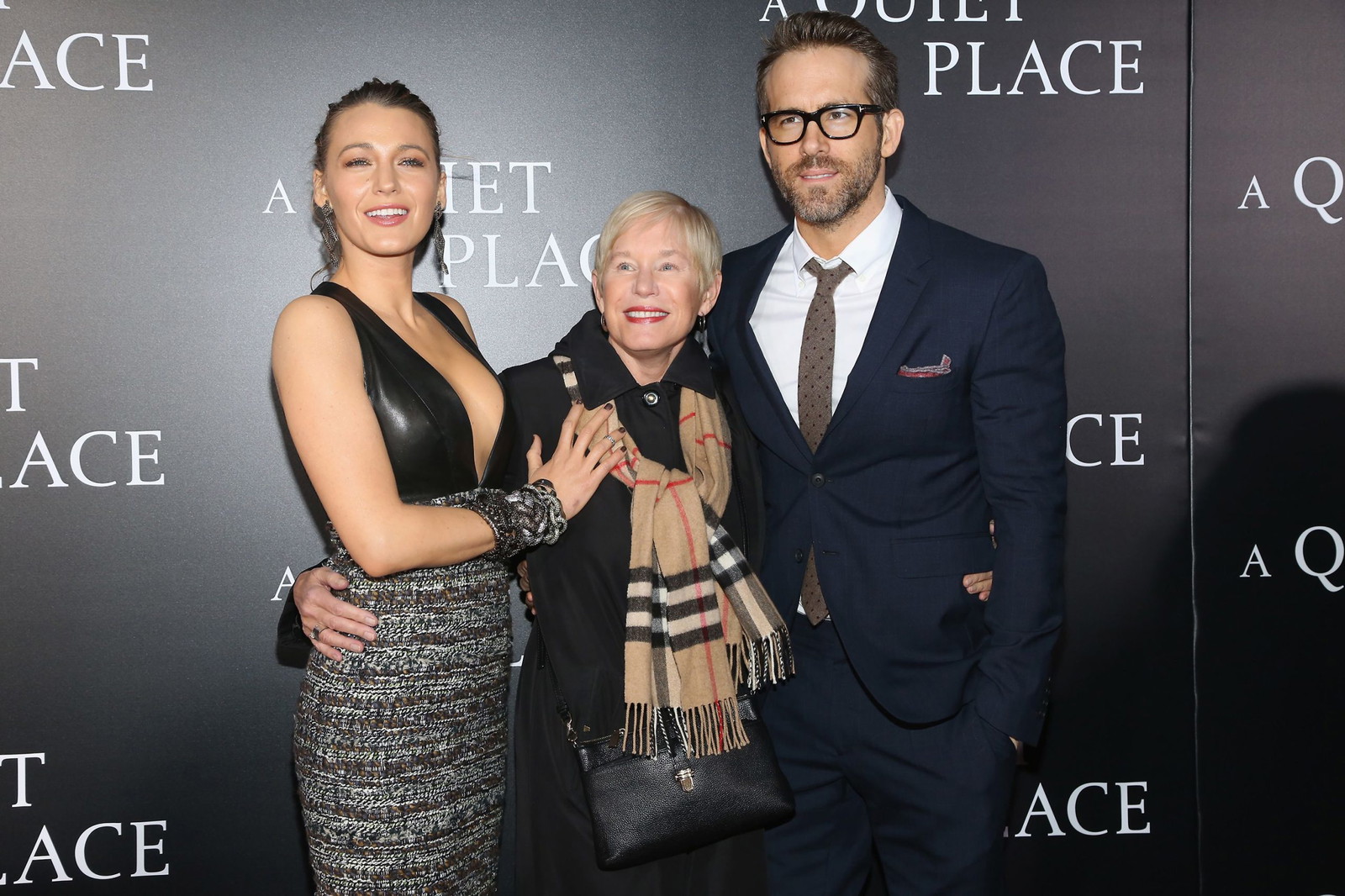 Ryan Reynolds with his mother, and Blake Lively 