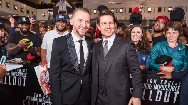 Simon Pegg and Tom Cruise