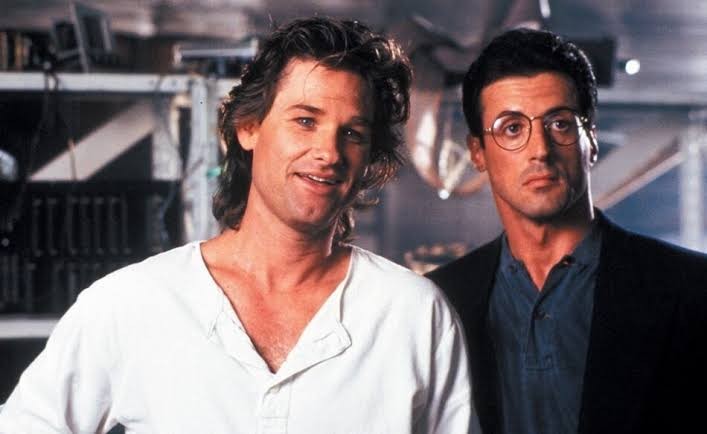 Kurt Russell and Sylvester Stallone in Tango and Cash 