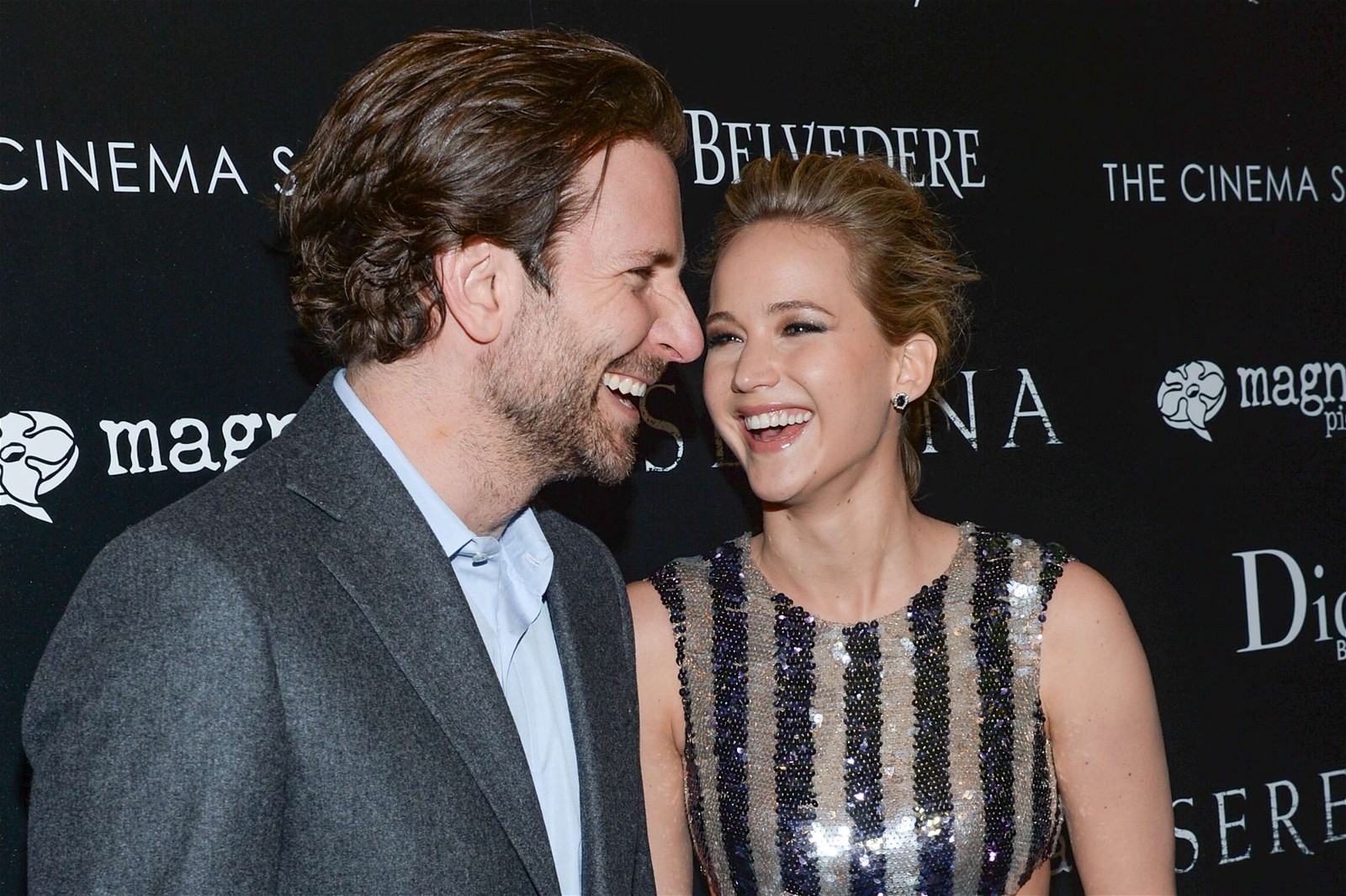 Jennifer Lawrence and Bradley Cooper 
