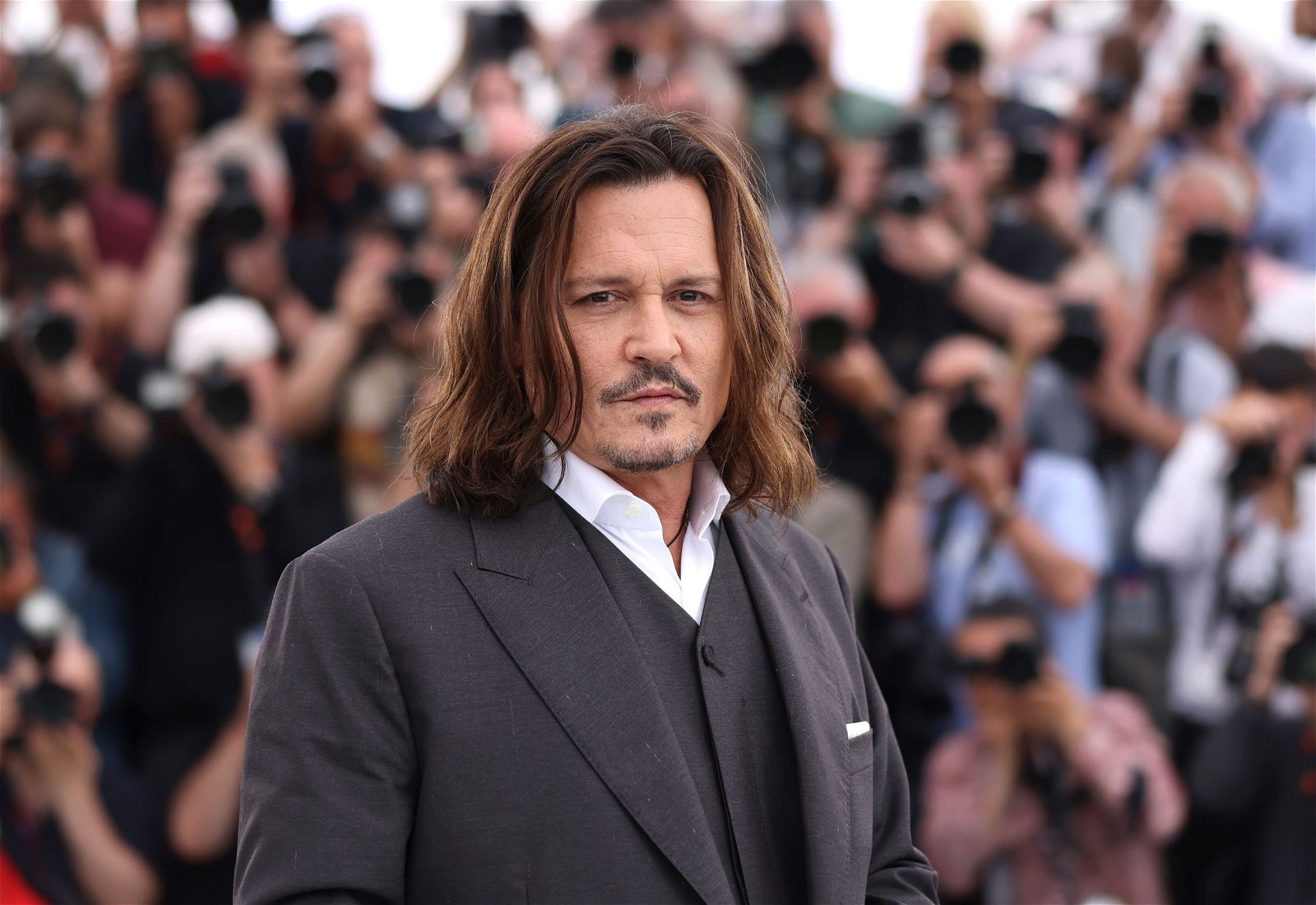 Johnny Depp at the Cannes red carpet for Jeanne du Barry