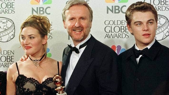 Kate Winslet, James Cameron, and Leonardo DiCaprio