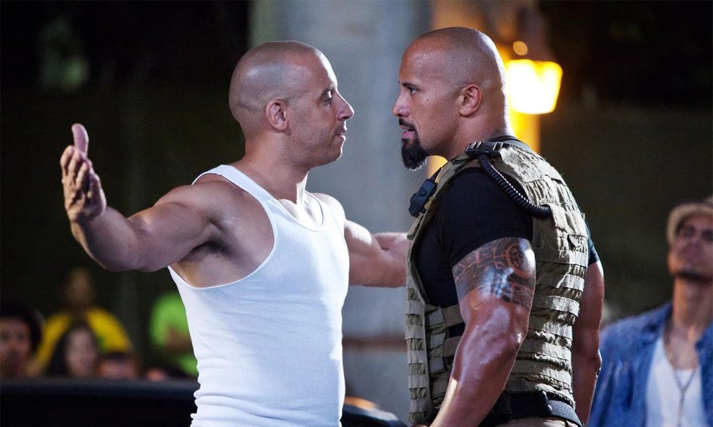Vin Diesel and Dwayne Johnson.