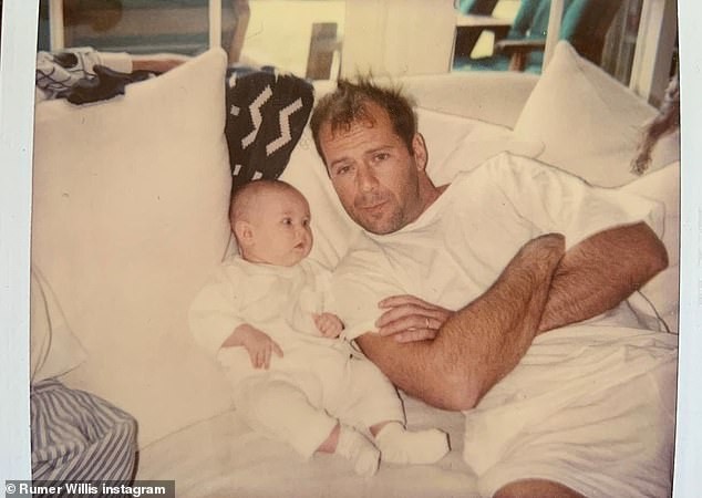 Bruce Willis with a young Rumer Willis