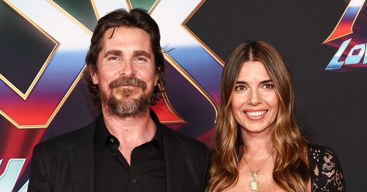Christian Bale with wife