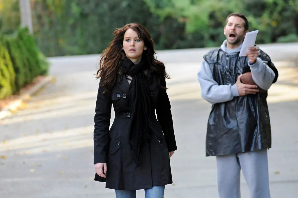 Jennifer Lawrence and Bradley Cooper in Silver Linings Playbook