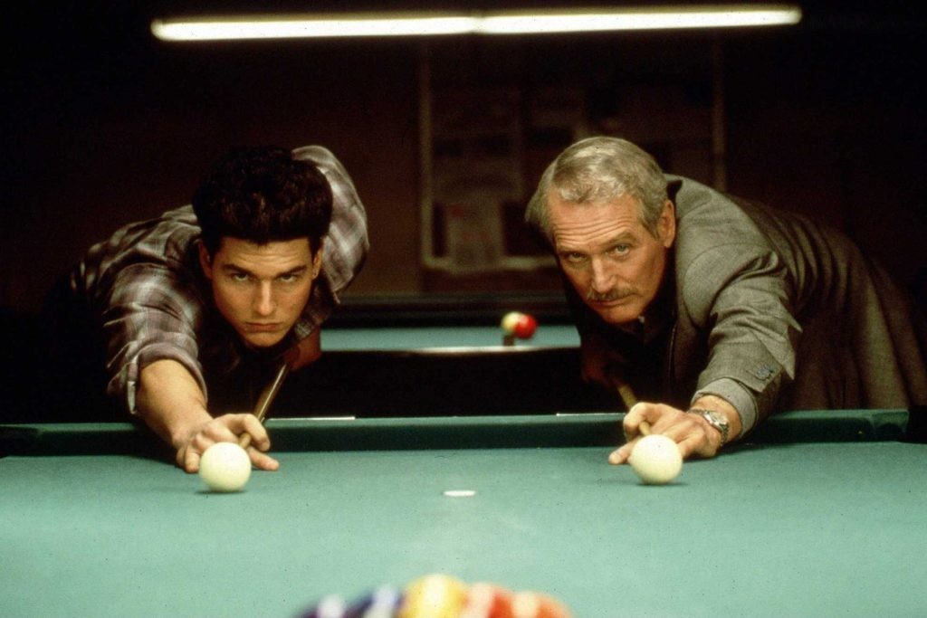 Paul Newman and Tom Cruise in a still from The Color of Money