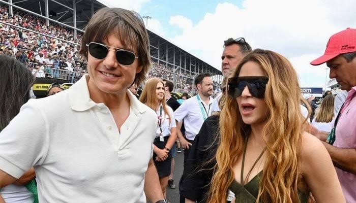 Tom Cruise and Shakira at the Miami Grand Prix