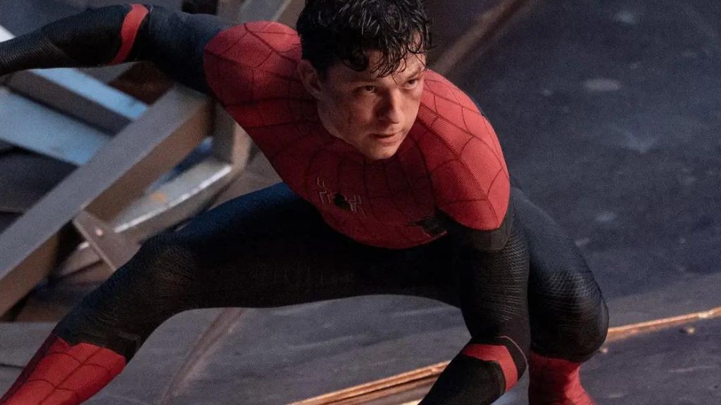 Tom Holland as Spider-Man in the MCU.