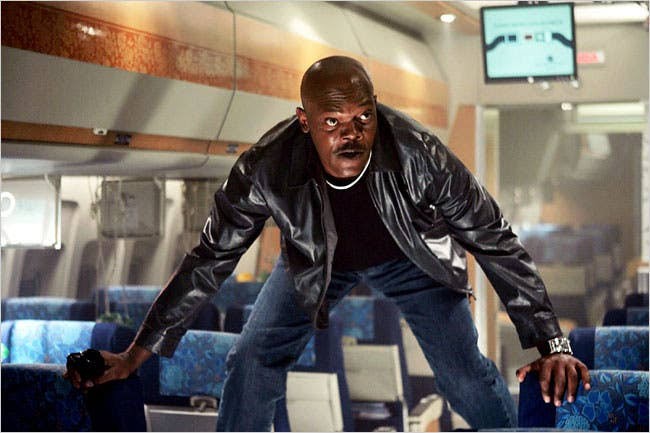 Samuel L Jackson in Snakes on a Plane 