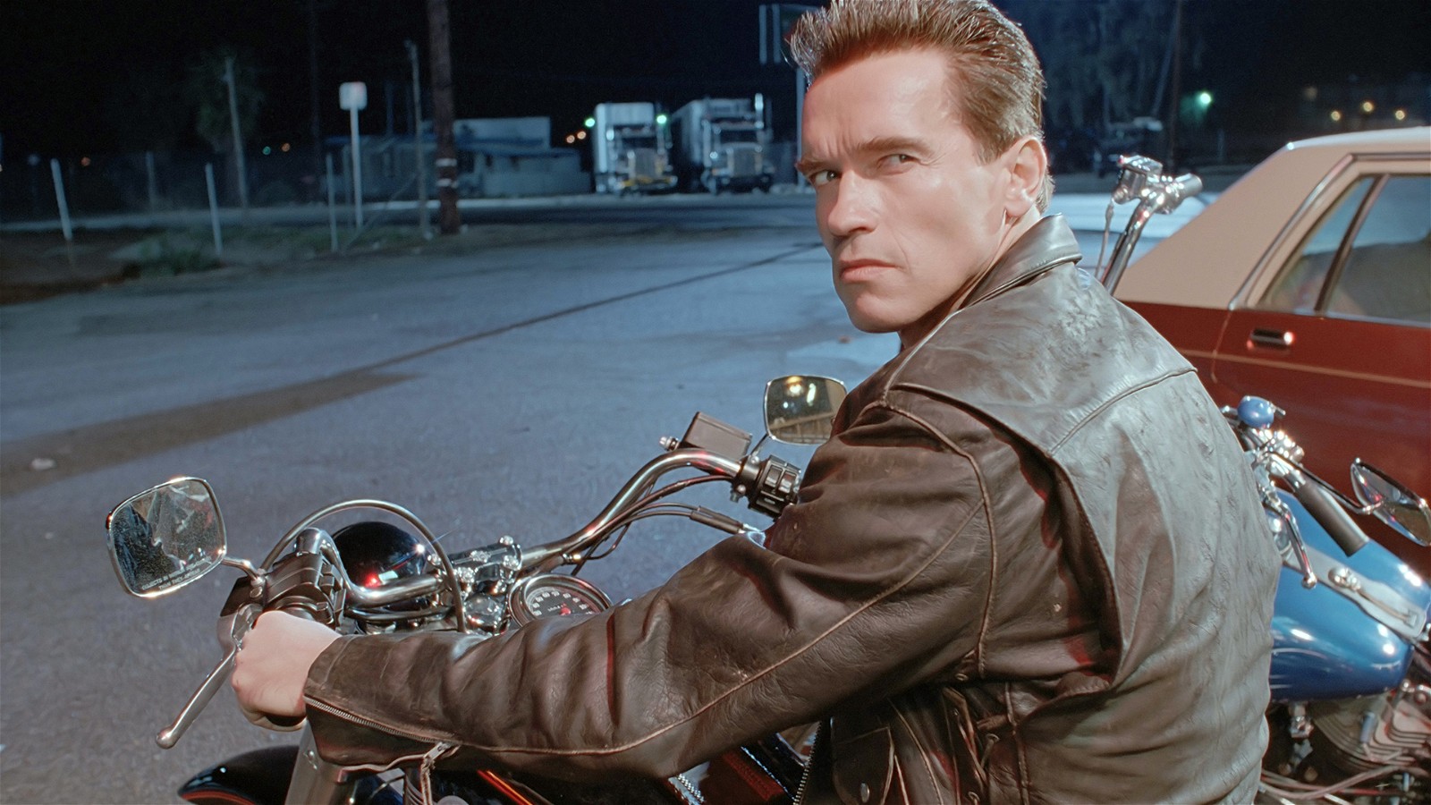 Arnold Schwarzenegger in a still from Terminator: Judgement Day 