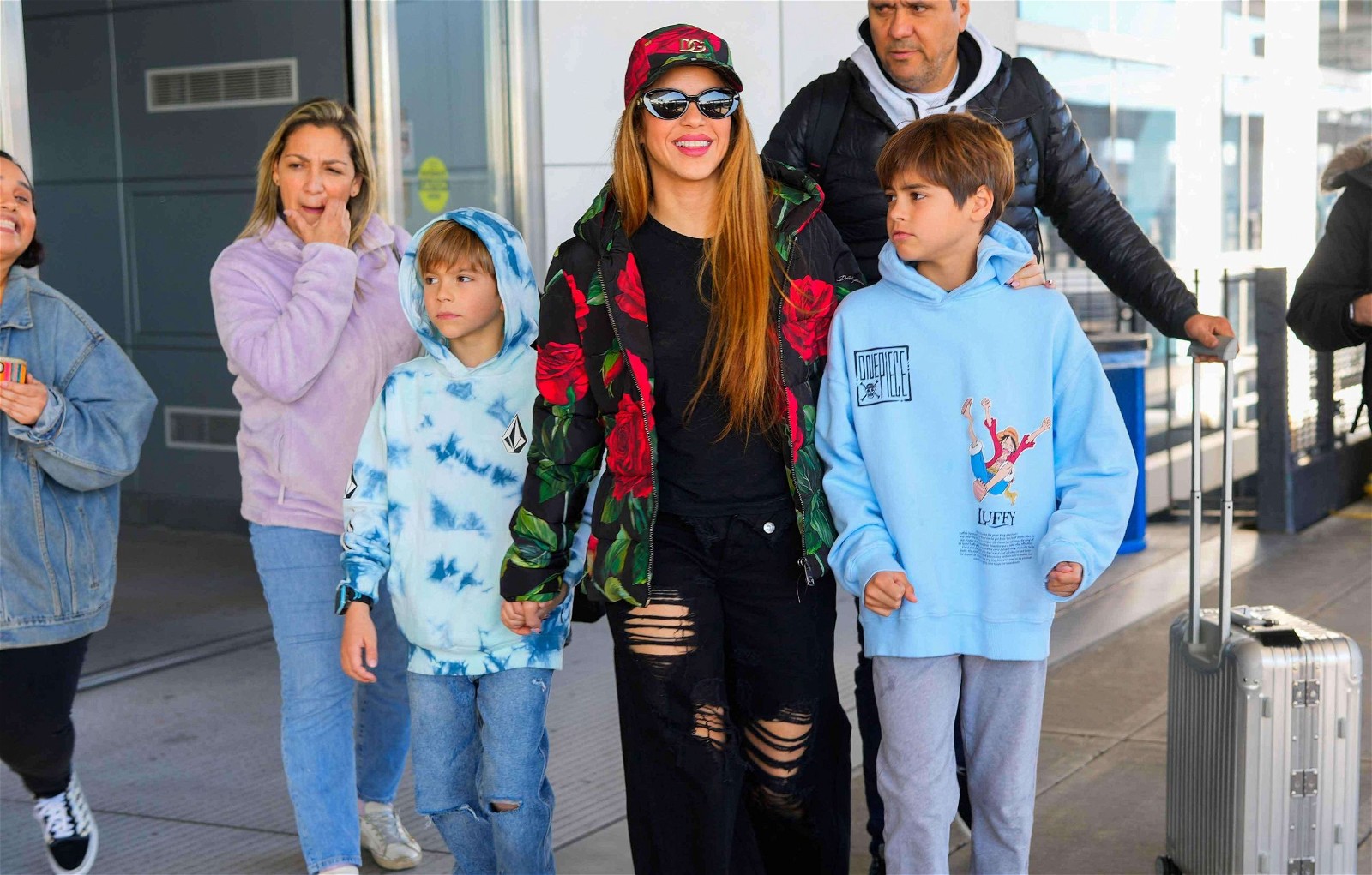 Shakira with her sons, Sasha and Milan