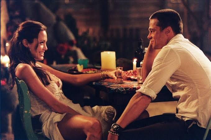 Angelina Jolie and Brad Pitt in Mr. and Mrs. Smith