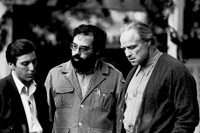 Francis Ford Coppola, Marlon Brando, and Al Pacino 