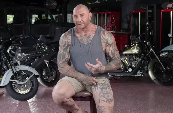 Dave Bautista in his tattoo interview with GQ
