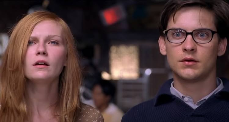 Kirsten Dunst and Tobey Maguire in the Spider-Man films 