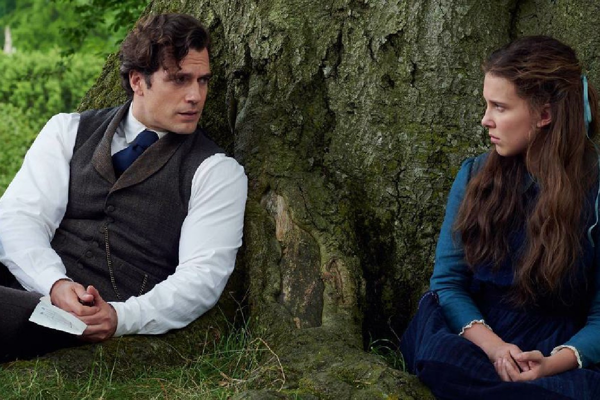 Henry Cavill and Millie Bobby Brown in Enola Holmes 2