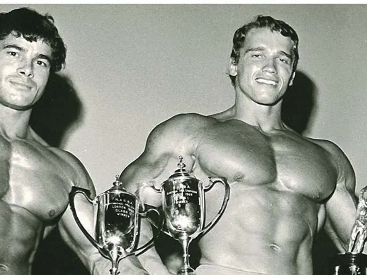 Arnold Schwarzenegger and Franco Columbu.
