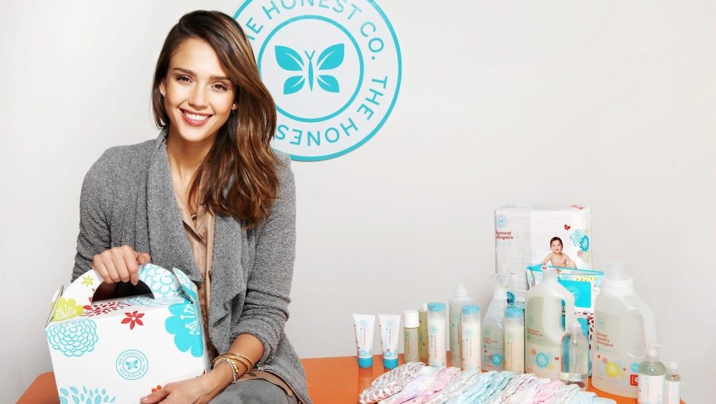 Jessica Alba promoting the products of The Honest Company
