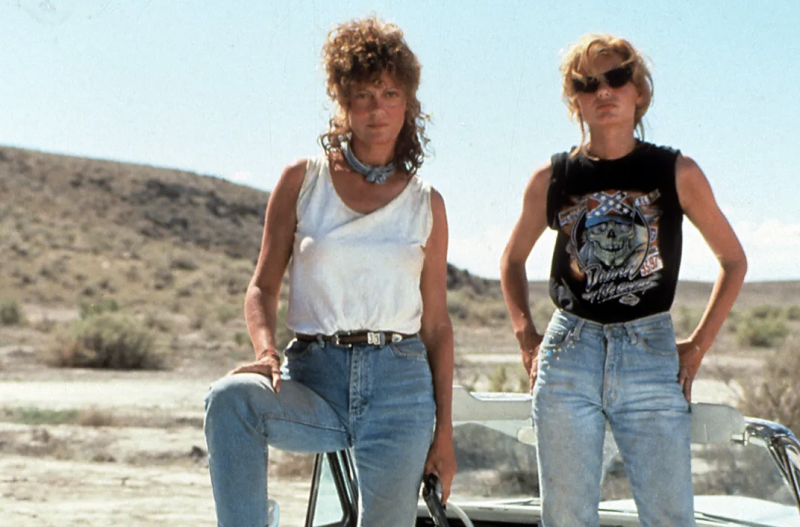 Geena Davis and Susan Sarandon in a still from Thelma and Louise